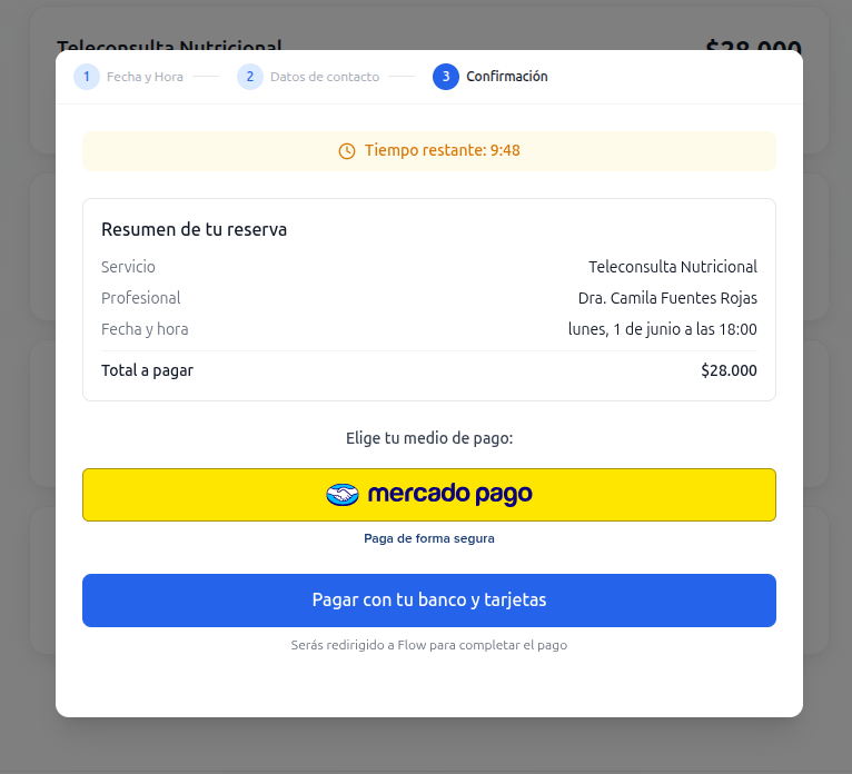 Vista previa de Cobros en Línea